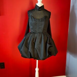 Club L London Black Long Sleeve Dress